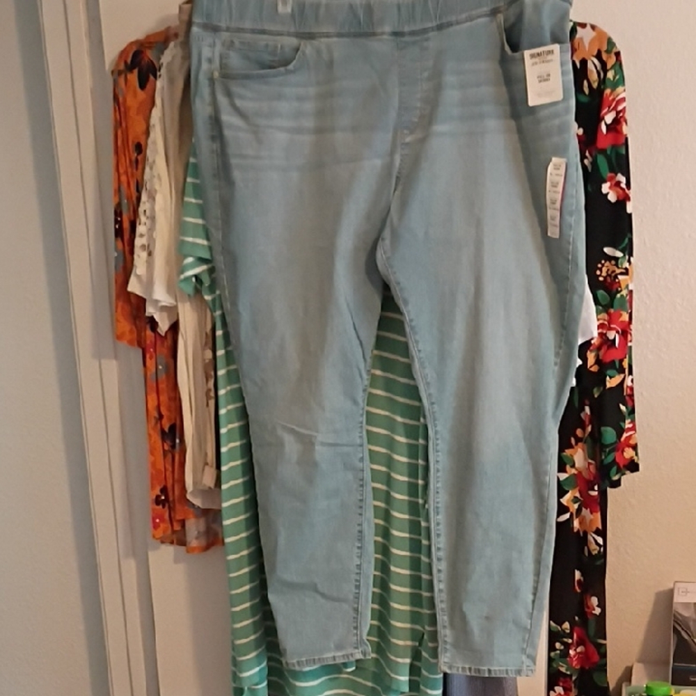 Signature by Levi Strauss Light Blue Pull-On Skinny Jeans
